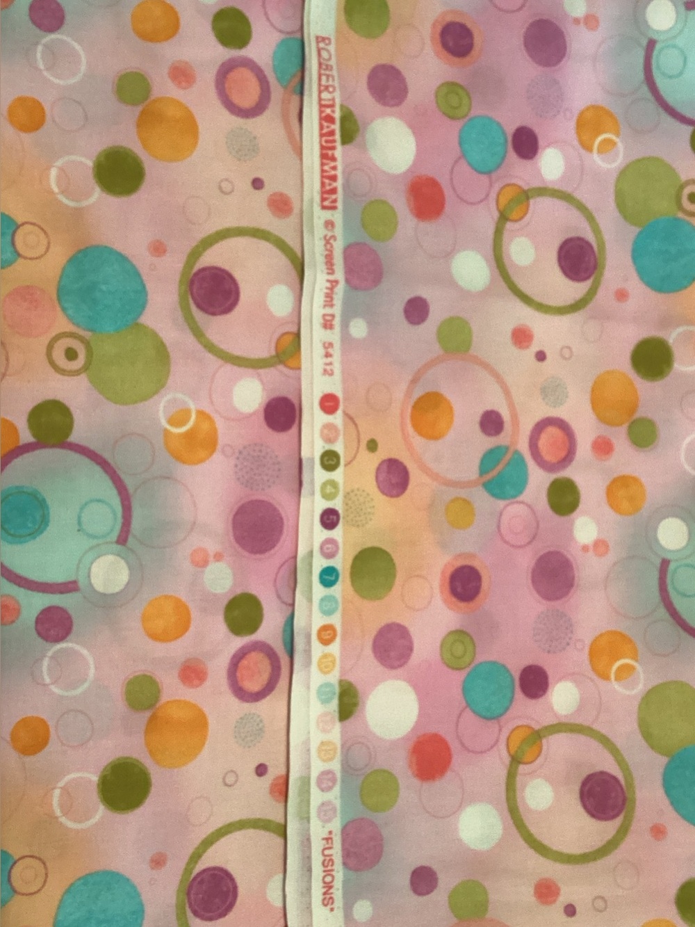 Robert Kaufman Pink Multi Bubble Fabric